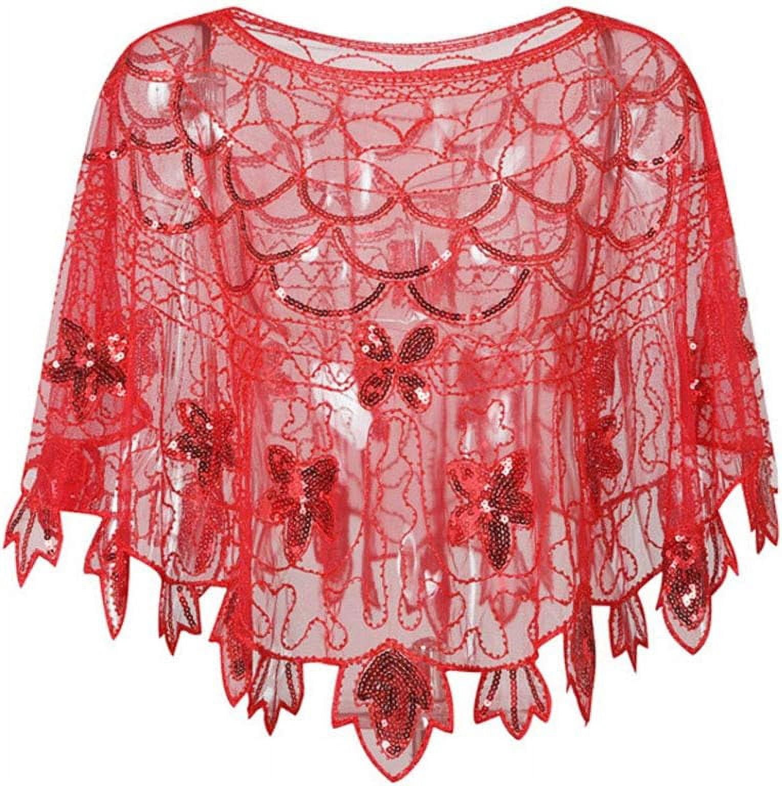 Pink Shawl Formal Wedding Evening Bolero Wrap Shawl Capelet - Main Image