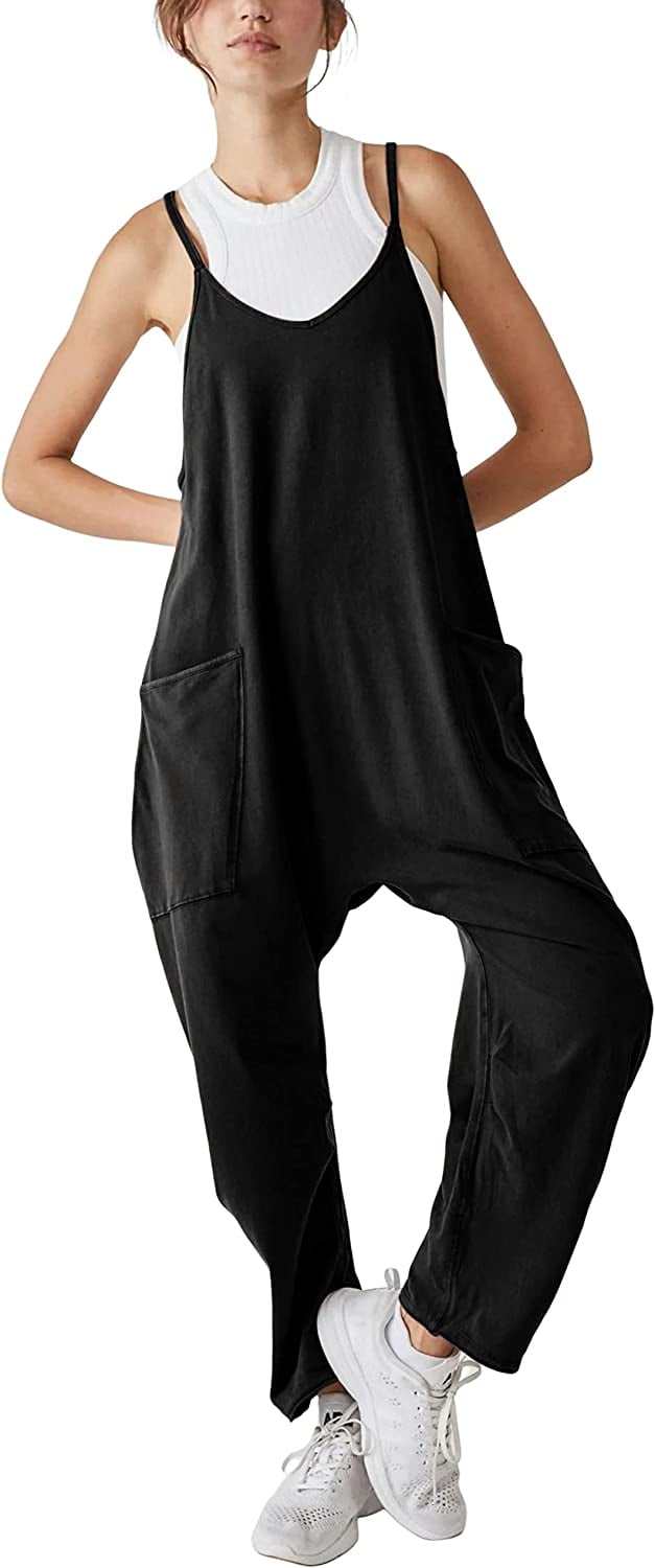 Womens Harem Jumpsuits Black Baggy Overalls Cotton Stretchy Loose Fit  Jumpers with Deep Pockets Womens Linen Overalls Women Casual Summer  Lightweight Rompers Loose Wide Leg OHDCAGIFT304230918 : :  Clothing, Shoes & Accessories