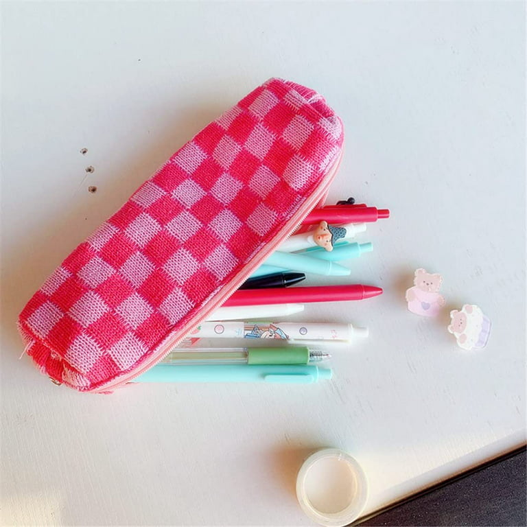 Danceemangoos Y2K Aesthetic Pencil Case Cute Pencil Case Aesthetic Y2K Accessories Y2K Pencil Case for Girls (Pink)