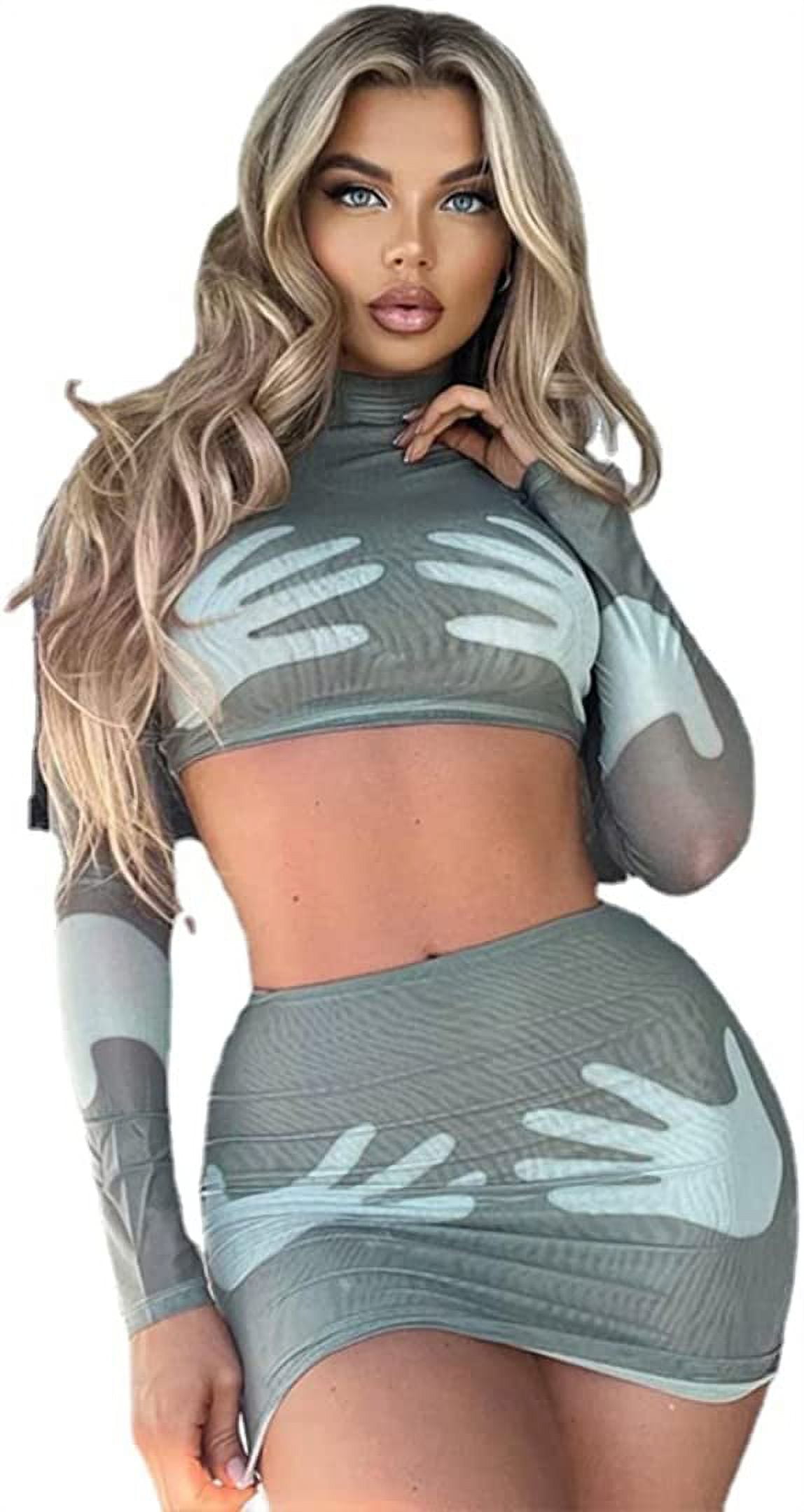 DanceeMangoos Y2k Aesthetic Skirt Sets Women 2 Piece Outfits Crop Top and  Skirt Set for Women Y2k Sets 2 Piece Outfit 