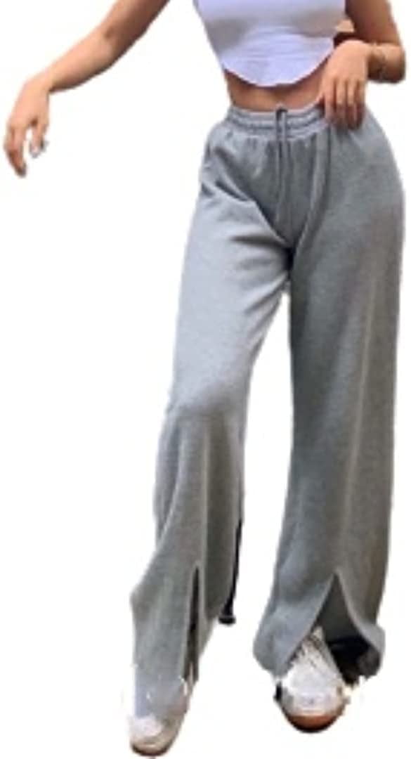 DanceeMangoos Baggy Sweatpants for Women Y2k Grey Sweatpants Women