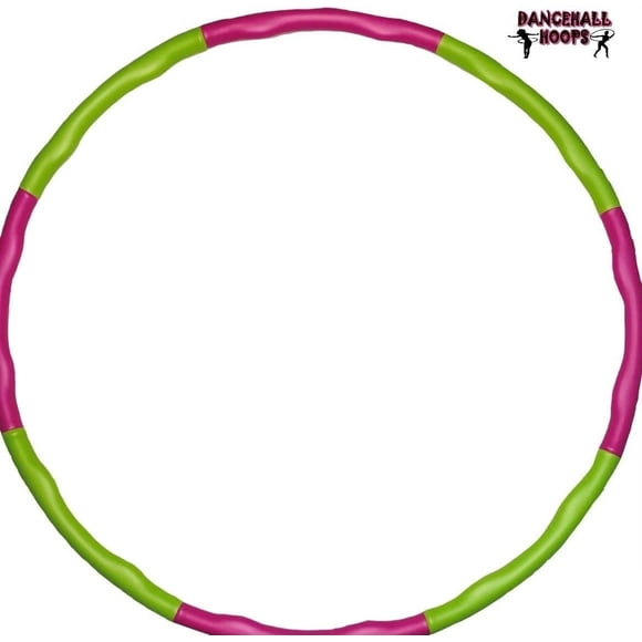 Dancehall Hoops Fitness Pink Adult Foam Hula Hoop 8 Piece