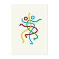 thumbnail image 1 of Danceknot - Zürich Zurich Switzerland Illustration Abstract Modern Art Minimalist Geometric Line Art Pop Art Unframed Wall Art Print 9 x 12 inches, 1 of 16