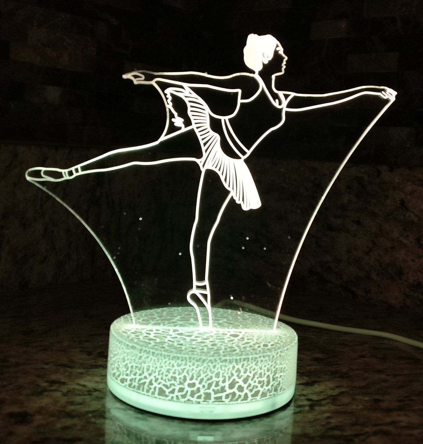Dancer Ballerina 3D Night Light Multi Color Changing