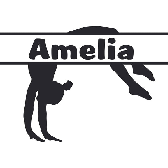 Dancer Ballet Dance Ballerina Customized Wall Decal - Custom Vinyl Wall Art - Personalized Name - Baby Girls Boys Kids Bedroom Wall Decal Room Decor Wall Stickers Decoration Size (12x20 inch)