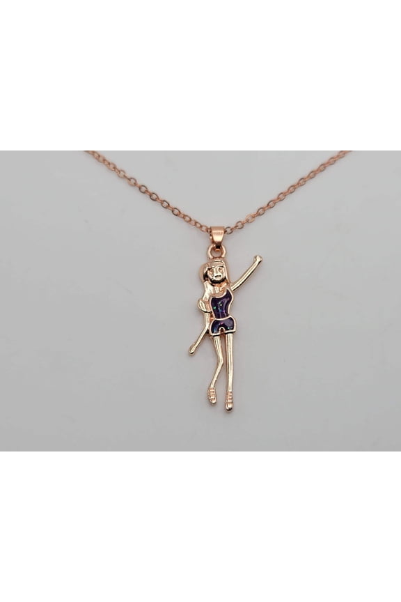 Dancer Charm Necklace, Dancer Necklace, Ballet Gift, Silver Tone