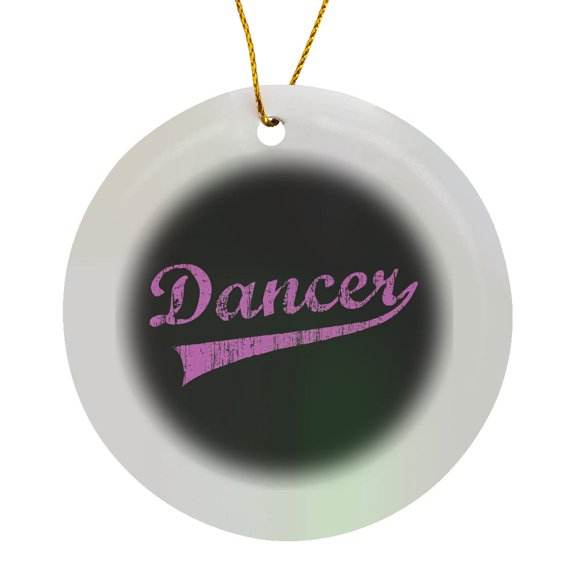 3drose, Dancer, Circle Porcelain Ornament