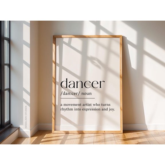 Dancer Definition Wall Art Dancing Gift For Dancer Dancer Gifts Dancer Birthday Gift