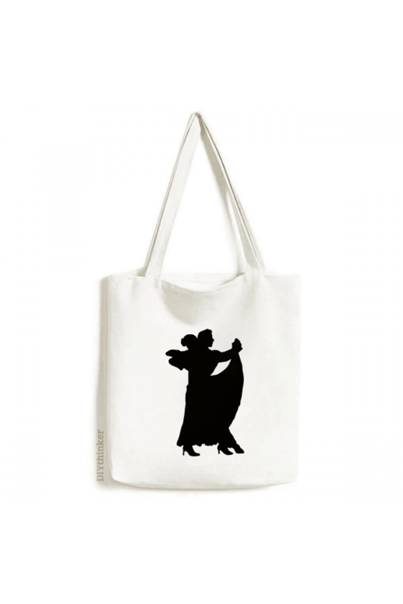 Dancer Duet Art Performance Duet Dance Tote Canvas Bag Shopping Satchel Casual Handbag