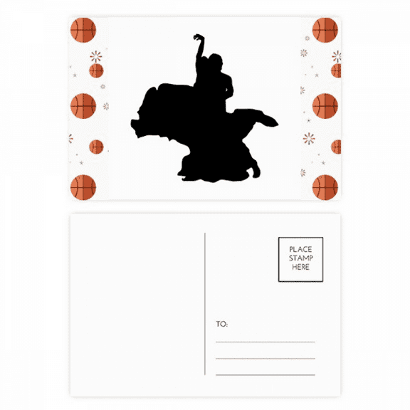 Dancer Duet Dance Art Performance Basketball Postcard Set Thanks Card Mailing Side 20pcs