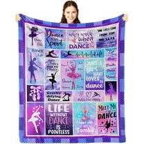 Dancer Gifts Blanket- Dance Gifts for Girls - Ballet Gifts - Dance Teacher - Dance Gifts for Teen, Dance Recital Dancing Heart Cheerleader Gymnastics, Cheerleading Gifts Throw Blankets 60x50in