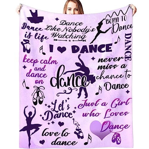 Dancer Gifts Blanket Dance Life Flannel Fleece Throw Blankets for Sofa Couch Bed Office All Season Throw Blankets Warm Cozy Fuzzy Flannel Blanket for Bed Sofa All Season 50x60 inch
