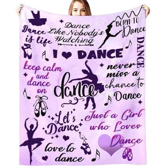 Dancer Gifts Blanket Dance Life Flannel Fleece Throw Blankets for Sofa Couch Bed Office All Season 50"X40"