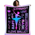 thumbnail image 1 of Dancer Gifts Blanket Love Dance Fleece Throw Blanket Soft Cozy Blanket Bed Couch Sofa Blanket for Teen Girls Ballet''s Dance Teacher Gifts, Birthday Gifts for Dance Lover Throw Blanket 50"x60", 1 of 6