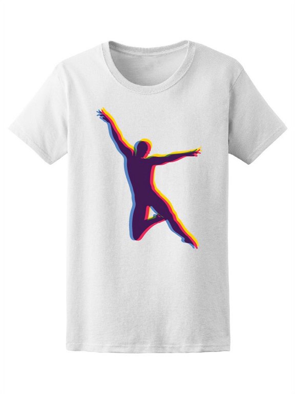 Dancer Gymnast Man Silhouette T-Shirt Women -Image by Shutterstock, Female Large