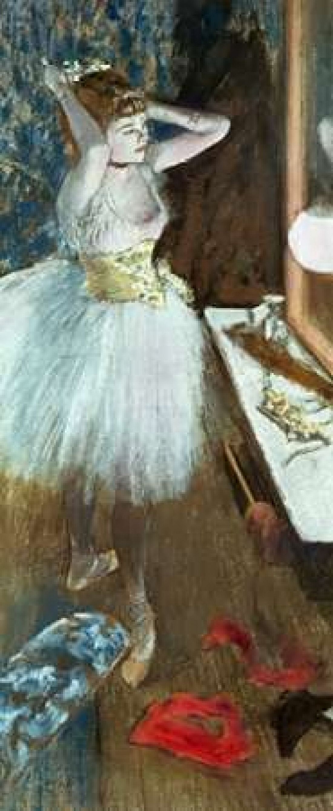 Dancer In Her Dressing Room Canvas Art - Edgar Degas (24 x 48)