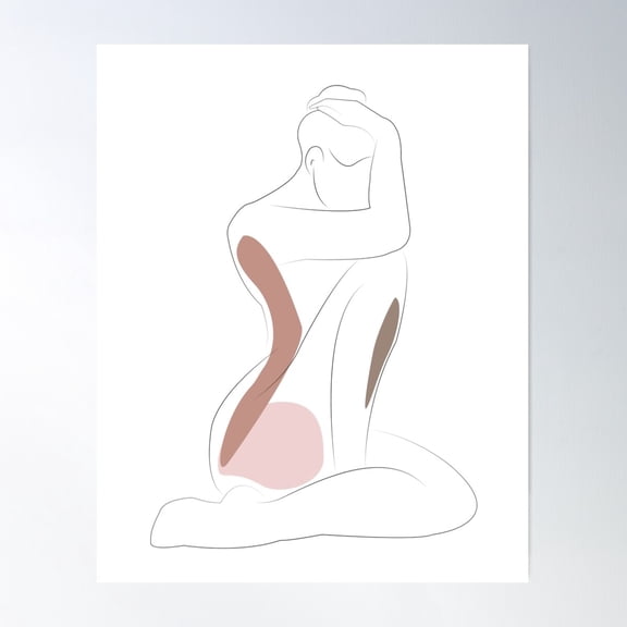 Dancer Line Art Poster Wall Art, Modern Wall Decor For Living Room Bedroom, 12x18 UNFRAMED