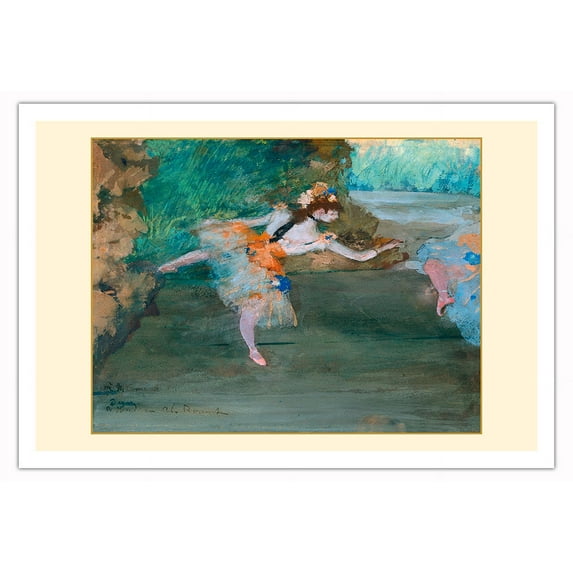 Dancer Onstage - From an Original Color Painting by Edgar Degas c.1877 - Fine Art Matte Paper Print (Unframed) 30x44in