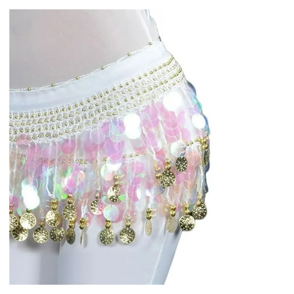 Dancer Sequins Tassels Skirt Women Belly Dance Hip Scarf Wrap Belt Dancer Skirt Female Show Costumes