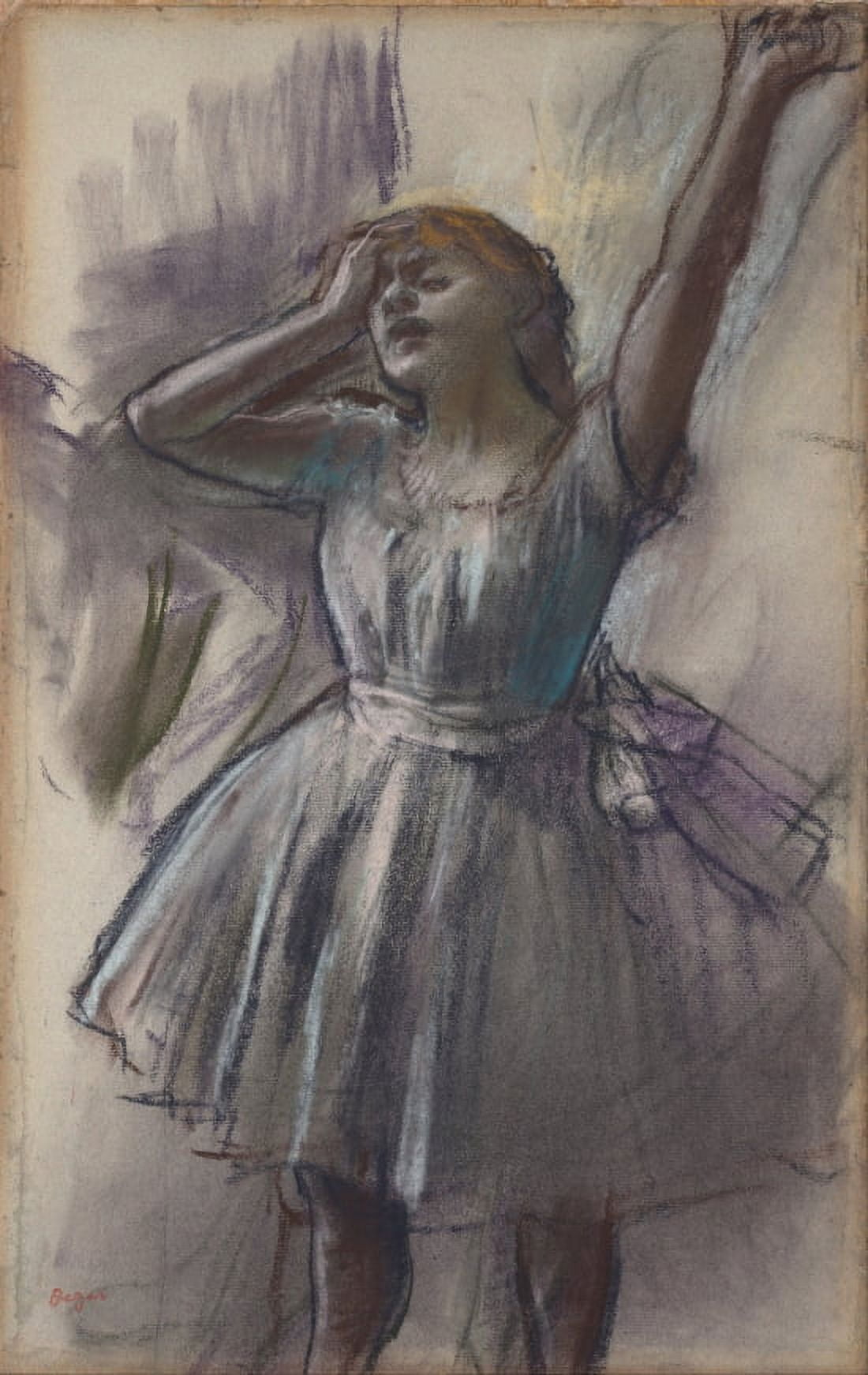 Dancer Stretching Canvas Art - Edgar Degas (24 x 36)