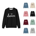 thumbnail image 1 of Dancer Sweatshirts for Women Long Sleeve Crewneck Drop Shoulder Dance Lover Graphic Sweatshirt Pullover Tops, 1 of 3