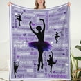 thumbnail image 1 of Dancer Throw Blankets, Inspirational Birthday Gifts for Girls Sister Ballet Dance Teacher Gymnastics Lover Cheerleaders Super Soft Warm Bed Throws Healing Blanket 50"X40", 1 of 1