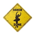 thumbnail image 1 of Dancer Vintage Crossing Sign Zone Xing | Indoor/Outdoor Plastic | 20" Tall rustic dancing dance shoes pole stripper, 1 of 3