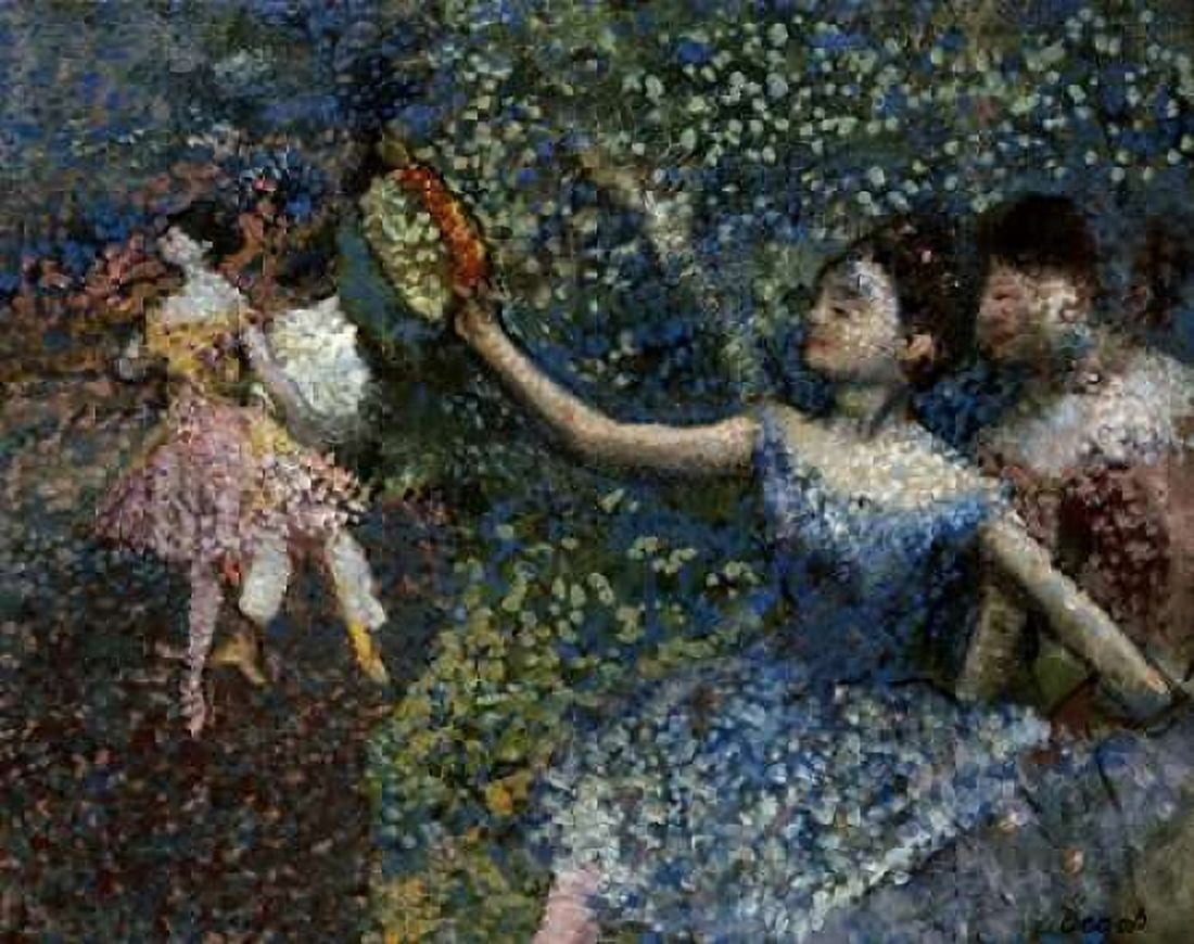 Dancer With a Tambourine Canvas Art - Edgar Degas (22 x 28)