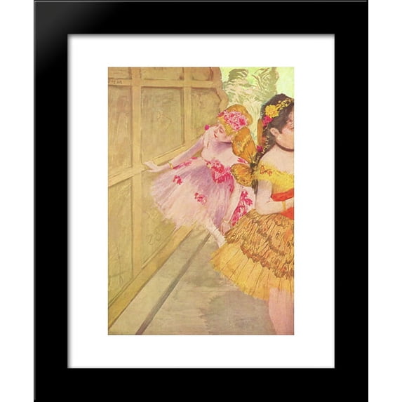 Dancer against a stage flat 20x24 Framed Art Print by Edgar Degas
