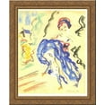 thumbnail image 1 of Dancer in a Blue Skirt 24x20 Gold Ornate Wood Framed Canvas Art by Ernst Ludwig Kirchner, 1 of 2