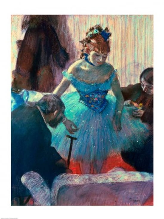Dancer in her dressing room Canvas Art - Edgar Degas (18 x 24)