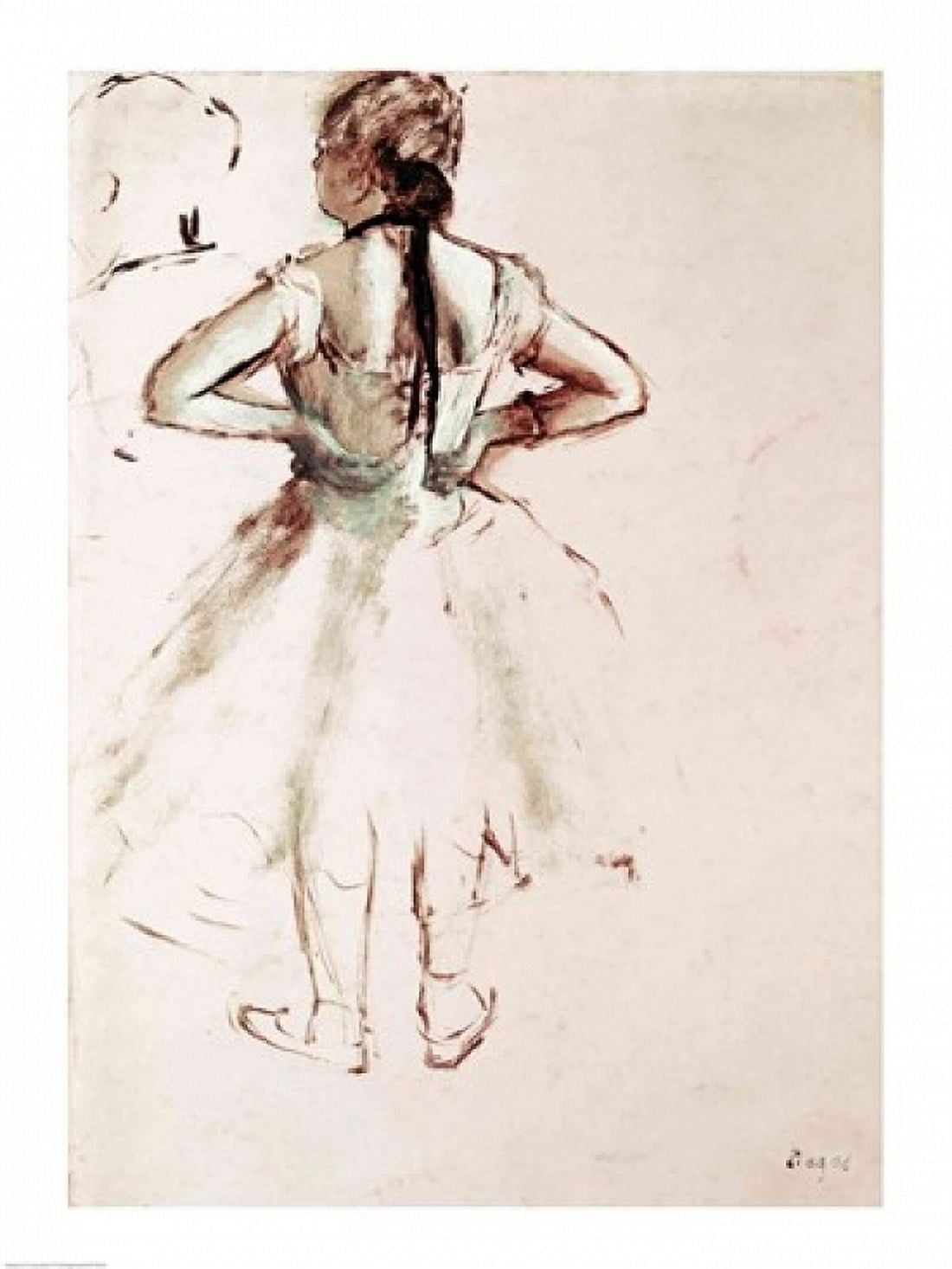 Dancer viewed from the back Canvas Art - Edgar Degas (24 x 36)