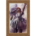 thumbnail image 1 of Dancer with Left Arm Raised 24x16 Gold Ornate Wood Framed Canvas Art by Edgar Degas, 1 of 2