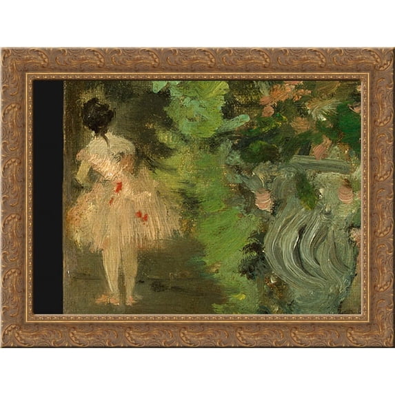 Dancers Backstage (detail) 24x18 Gold Ornate Wood Framed Canvas Art by Edgar Degas