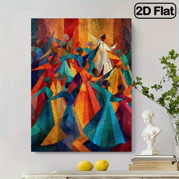 Dancers, Colors 500pcs Puzzle Game - Gift - Family Interactive Game - Puzzle DIY - Home Decoration - Brain Challenge Designed for Birthdays,