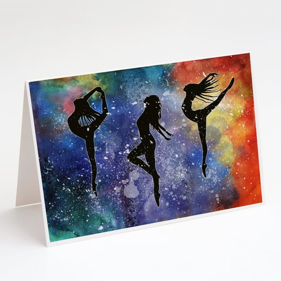 Dancers Greeting Cards and Envelopes Pack of 8