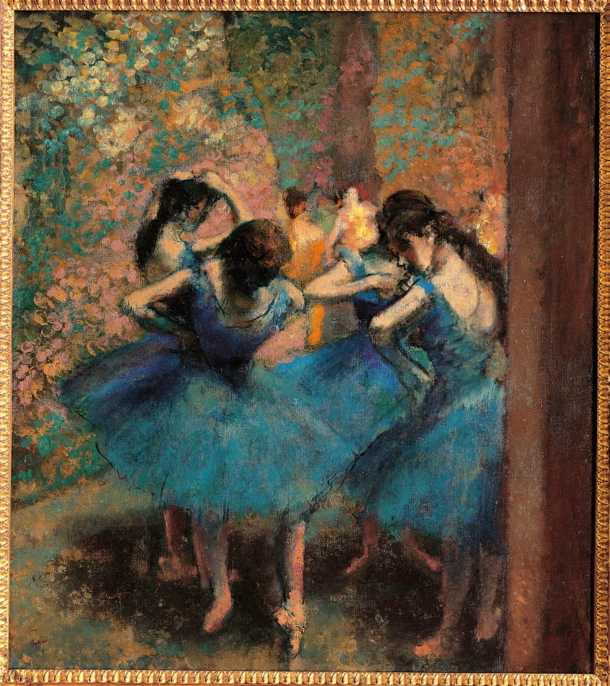 Dancers In Blue (Danseuses Bleues) Canvas Art - (24 x 36)