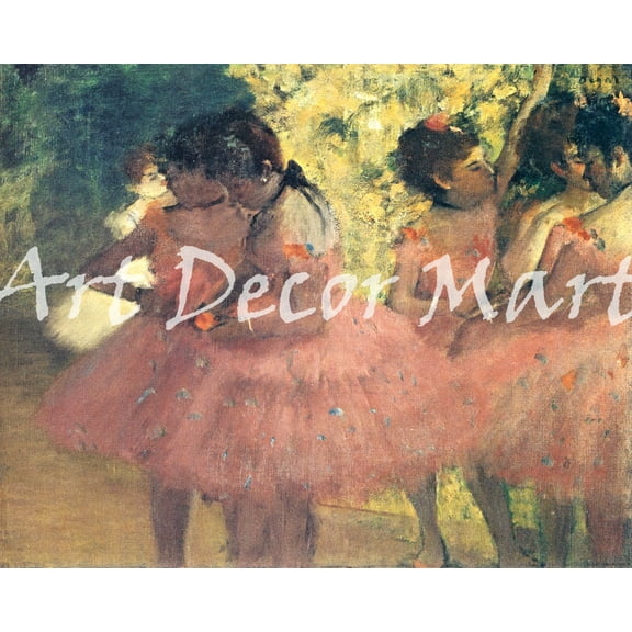 Dancers In Red Skirts-Degas - CANVAS OR FINE PRINT WALL ART