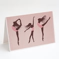thumbnail image 1 of Dancers Linen Pink Greeting Cards and Envelopes Pack of 8, 1 of 2