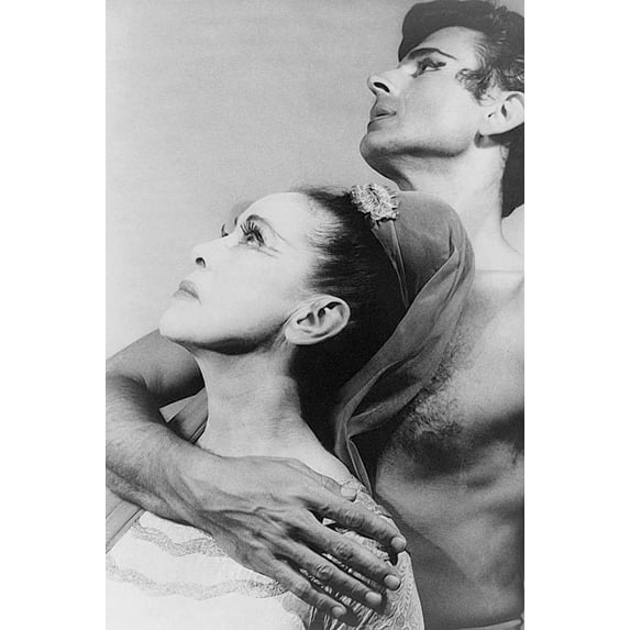 Dancers Martha Graham and Bertram Ross Style - A - 12x18 Inch Laminated Poster - Stunning Detail and Bold Colors