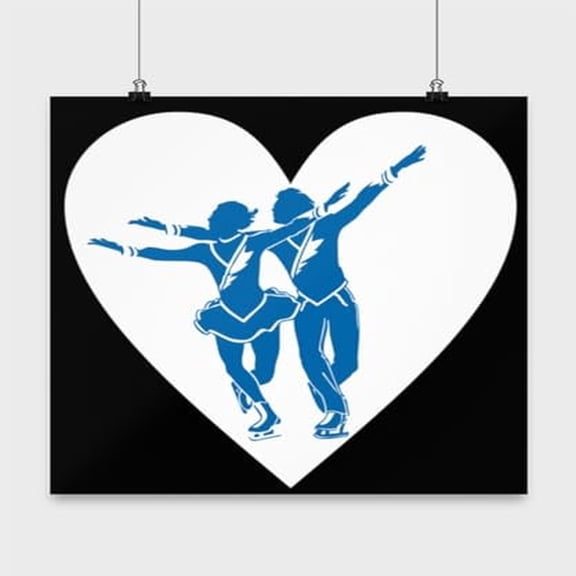 Dance Silhouette Art - Dance Lovers - 13x13 Poster Print - Wall Decor