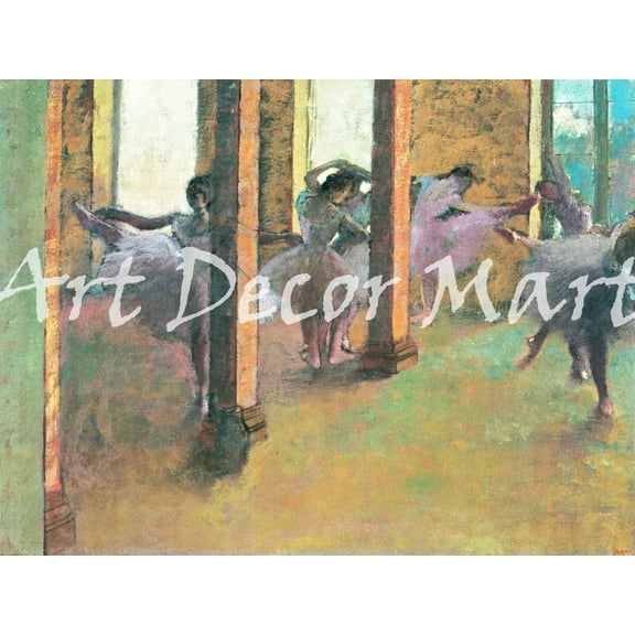 Dancers Practicing In The Foyer-Degas - CANVAS OR FINE PRINT WALL ART