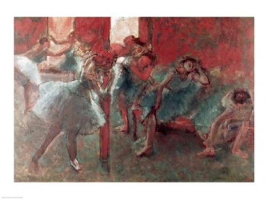 Dancers at Rehearsal Canvas Art - Edgar Degas (24 x 18)