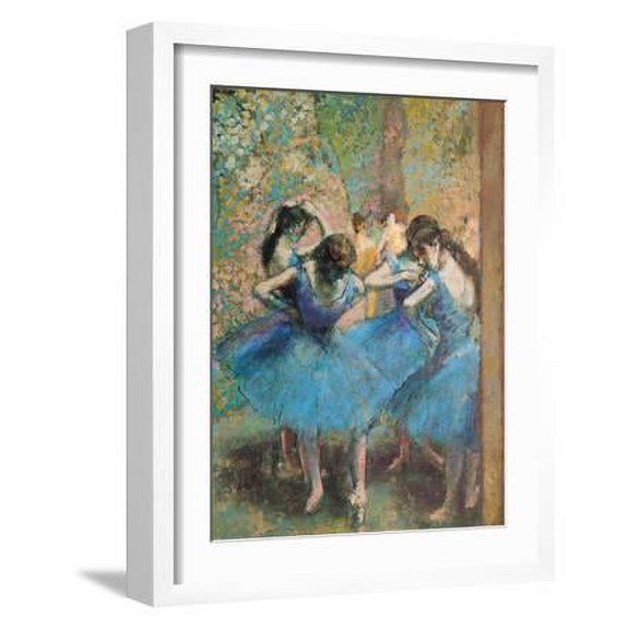Dancers in Blue, c1895, Figurative Seasons Framed Art Print Wall Art by Edgar Degas Sold by ArtCom