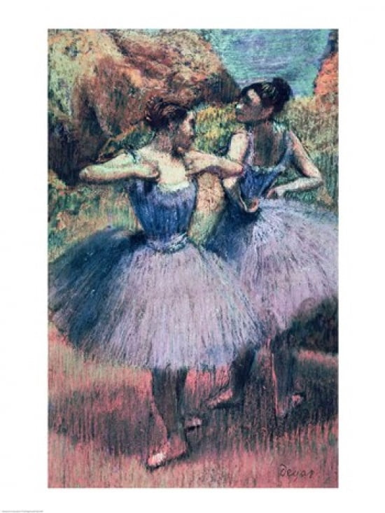 Dancers in Violet Canvas Art - Edgar Degas (18 x 24)