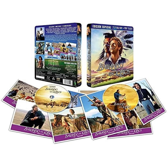 Dances with Wolves (1990) (Steelbook Edition) (Blu-Ray & DVD Combo) [ Blu-Ray, Reg.A/B/C Import - Spain ]