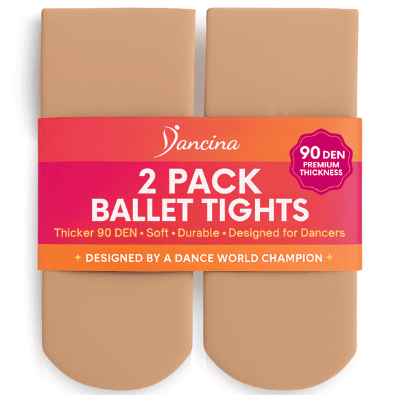 Dancina Ballet Dance Tights Footed - Ultra-soft Pro Excellent Hold&Stretch (Toddler / Girls / Women)