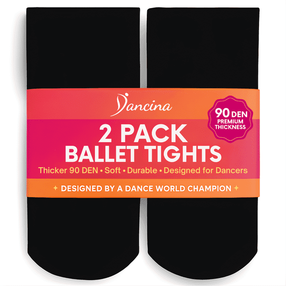 Dancina Ballet Dance Tights Footed - Ultra-soft Pro Excellent Hold&Stretch (Toddler / Girls / Women)