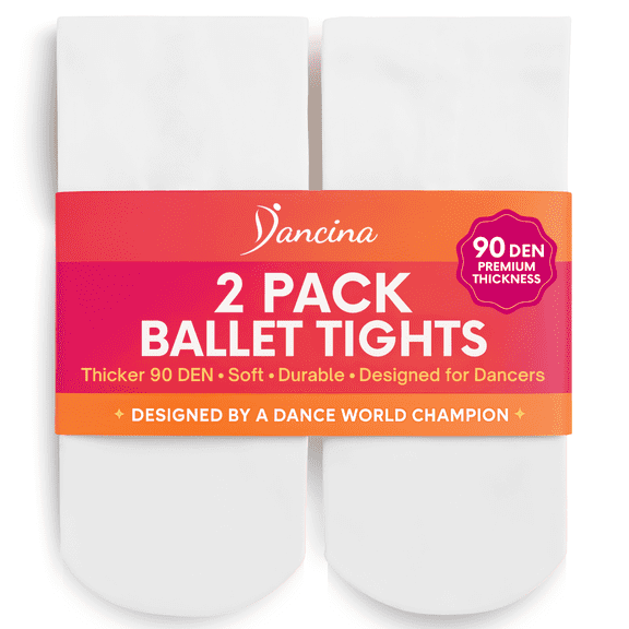 Dancina Ballet Dance Tights Footed - Ultra-soft Pro Excellent Hold&Stretch (Toddler / Girls / Women)