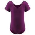 thumbnail image 1 of Dancina Cotton Kids Short Sleeve Ballet Dance Leotard for Girls, 1 of 6